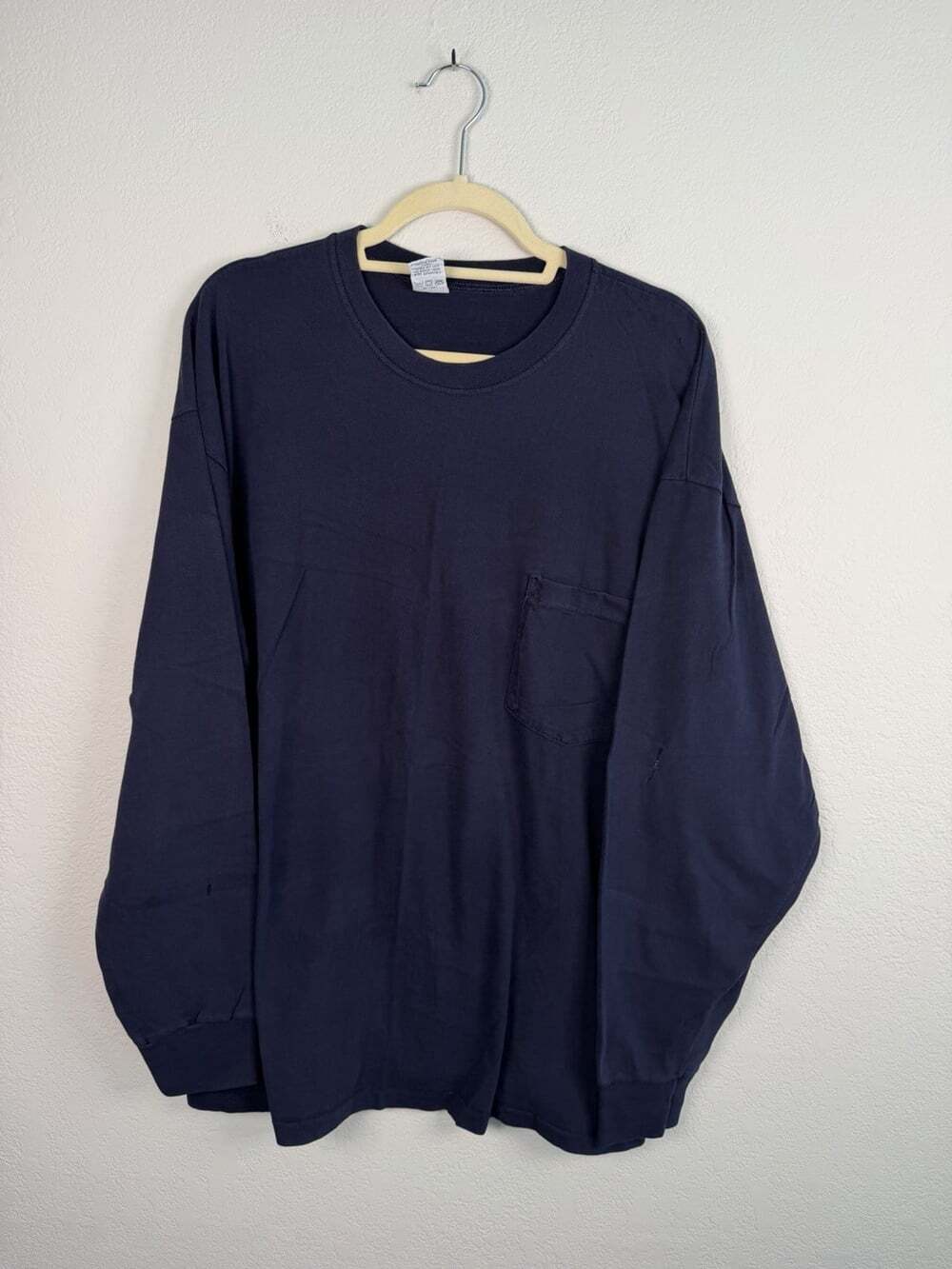 Vintage Gap Long Sleeve T-Shirt Mens XL Dark Blue Crewneck 90s Made in USA